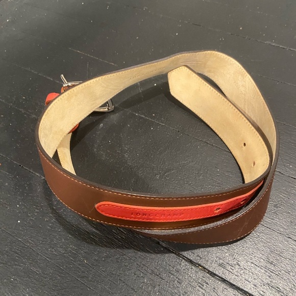 Longchamp UNISEX Brown and Red Bag 41in long 2in wide